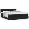 VidaXL Cadre de lit ottoman avec matelas noir 200x200cm tissu