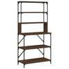 vidaXL Support de boulanger &agrave; 6 niveaux ch&ecirc;ne marron 90x40x180 cm