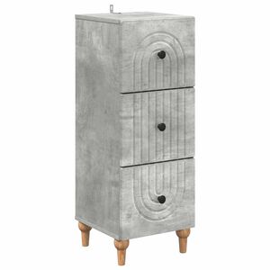 vidaXL Armoire &agrave; tiroirs Gris b&eacute;ton 33 x 34,5 x 90 cm