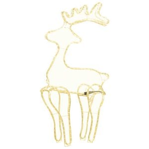 vidaXL D&eacute;coration de No&euml;l de renne avec maille 306 LED 60x24x89 cm