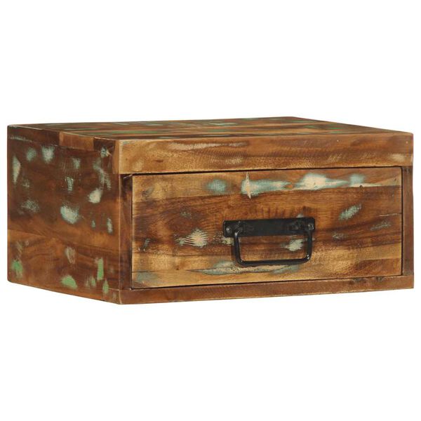 vidaXL Tables de chevet murales 2 pcs bois massif de récupération