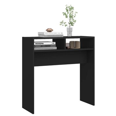 vidaXL Table console Noir 78x30x80 cm Aggloméré