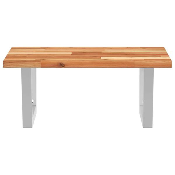 vidaXL &Eacute;tag&egrave;re de vasque murale acier et bois massif d'acacia