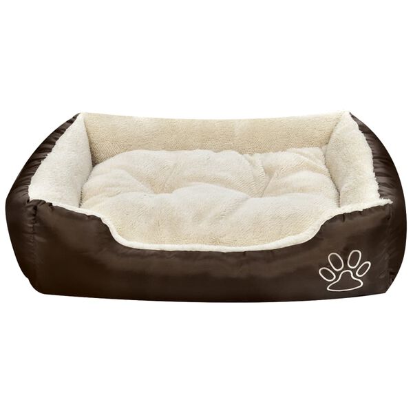 vidaXL Lit chaud pour chiens avec coussin rembourré Taille S