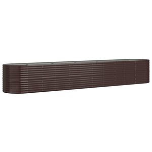 vidaXL Lit sur&eacute;lev&eacute; de jardin Acier galvanis&eacute; marron