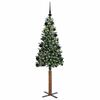 vidaXL Sapin de No&euml;l mince Vert 150 cm PVC et bois de pin massif