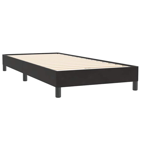 vidaXL Sommier à lattes de lit avec matelas noir 80x220 cm velours