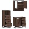 vidaXL Ensemble de meubles de salle de bain 3 pcs Ch&ecirc;ne marron