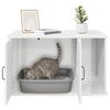 vidaXL Maison pour chat Blanc Brillant 85 x 55 x 50 cm