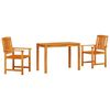 vidaXL Ensemble de salle &agrave; manger pour jardin 3 pc Marron