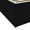 vidaXL Cadre de lit avec matelas Noir 120 x 190 cm tissu