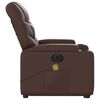 vidaXL Fauteuil inclinable de massage électrique marron similicuir