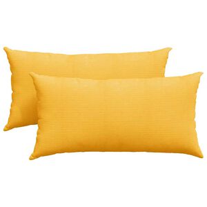 vidaXL Coussins de canap&eacute; 2 pcs Jaune clair 80 x 40 cm
