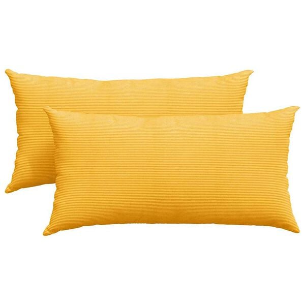 vidaXL Coussins de canapé 2 pcs Jaune clair 80 x 40 cm