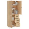 vidaXL Buffet haut Ch&ecirc;ne sonoma 69,5x34x180 cm Bois d'ing&eacute;nierie