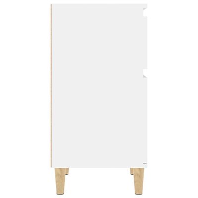 vidaXL Table de chevet blanc brillant 40x35x70 cm