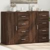vidaXL Buffets 2 pcs ch&ecirc;ne marron 59x39x80 cm bois d'ing&eacute;nierie