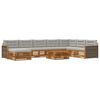 vidaXL Ensemble de canap&eacute;s d'ext&eacute;rieur 9 pc Naturel et gris clair