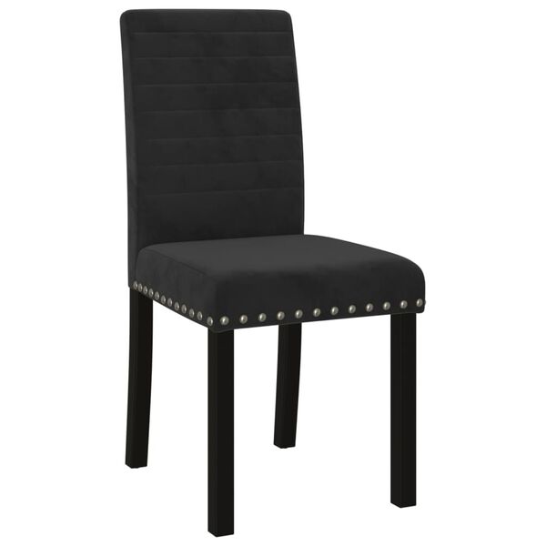 vidaXL Chaises &agrave; manger lot de 2 noir velours