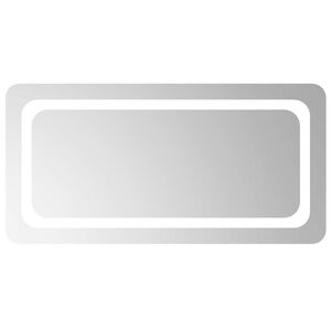 vidaXL Miroir de salle de bain LED Transparent 80 x 40 cm verre tremp&eacute;