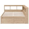 vidaXL Lit biblioth&egrave;que sans matelas 135x190 cm bois de pin massif