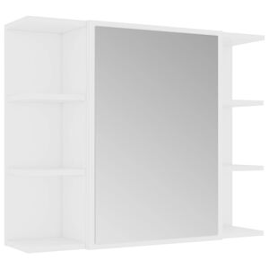 vidaXL Armoire &agrave; miroir de salle de bain Blanc Bois d&rsquo;ing&eacute;nierie