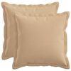 vidaXL Coussin 2 pc HOUTEN Cr&egrave;me 35 x 35 cm Lin synth&eacute;tique