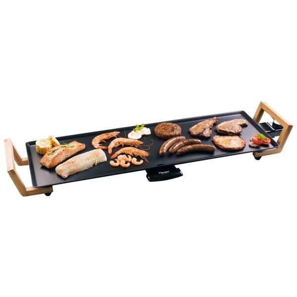 Bestron Gril de table plancha Asia Lounge ABP603BB Bambou XL 70x23 cm