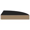 vidaXL Étagères d'angle flottantes 2 pcs noir 25x25x3,8 cm MDF
