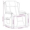 vidaXL Fauteuil de massage électrique Cappuccino Similicuir