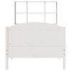 vidaXL Lit biblioth&egrave;que sans matelas blanc 90x200cm bois de pin massif