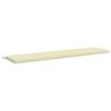 vidaXL Coussin de banc SOEST 100 % polyester Cr&egrave;me 180 x 40 x 5 cm