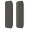 vidaXL Tête de lit avec oreilles Gris foncé 147x16x78/88 cm Velours