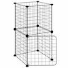 vidaXL Cage animaux de compagnie &agrave; 8 panneaux et porte Noir 35x35x70 cm