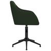 vidaXL Chaises pivotantes &agrave; manger lot de 6 vert fonc&eacute; velours