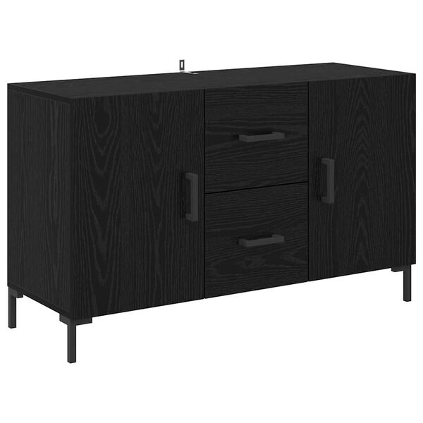 vidaXL Buffet Ch&ecirc;ne noir 100 x 36 x 60 cm Bois d'ing&eacute;nierie