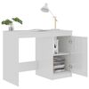 vidaXL Bureau Blanc brillant 100x50x76 cm Bois d&rsquo;ing&eacute;nierie