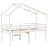 vidaXL Lit haut sans matelas blanc 75x190 cm bois de pin massif