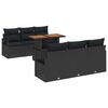 vidaXL Ensemble de canap&eacute; de jardin 7 pc 6-Nombre de places Noir