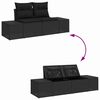 vidaXL Ensemble de canap&eacute; de jardin avec coussin 9 pcs Noir