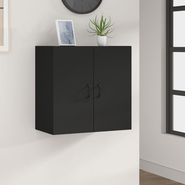 vidaXL Armoire murale Noir 60x31x60 cm Bois d'ingénierie