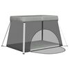vidaXL Parc pour b&eacute;b&eacute; avec matelas Gris clair Tissu de lin