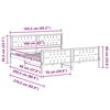 vidaXL Cadre de lit avec tête de lit Taupe 160 x 200 cm Pin massif