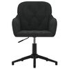 vidaXL Chaise pivotante de bureau Noir Velours