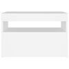 vidaXL Table de chevet avec lumières LED Blanc 60x35x40 cm