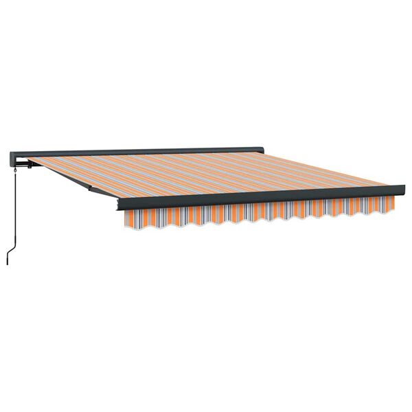 vidaXL Auvent R&eacute;tractable Multicolore 350 x 250 cm Tissu et M&eacute;tal