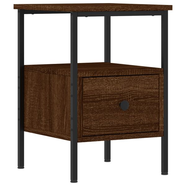 vidaXL Tables de chevet 2 pcs chêne marron 34x36x50 cm bois ingénierie
