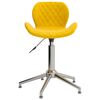 vidaXL Chaise pivotante de salle &agrave; manger Jaune moutarde Velours