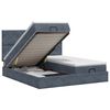 vidaXL Lit ottoman avec matelas 2 pc Gris fonc&eacute; Velours