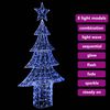 vidaXL Sapin de No&euml;l avec 240 LED Bleu 180 cm Acrylique